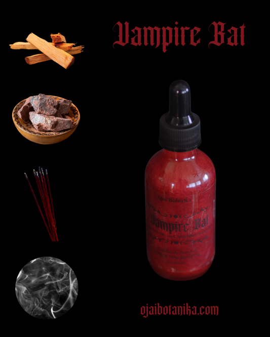 Vampire Bat - Dragons Blood, Sandalwood, Incense Smoke - Candle, Body & Hair Oil and Body & Hair Spray