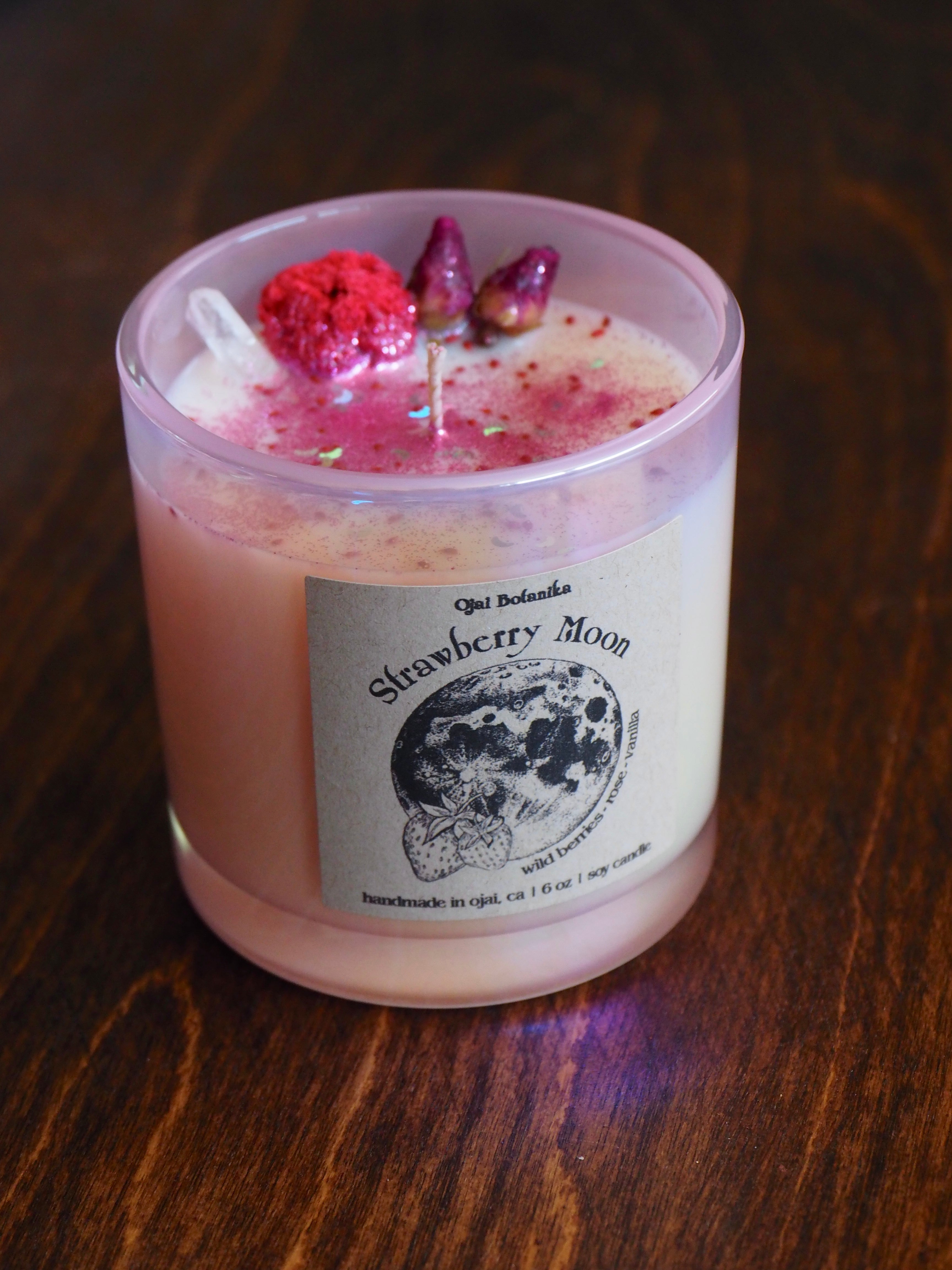Rose Magic - Organic Rose Petals - Botanical Soy Candle