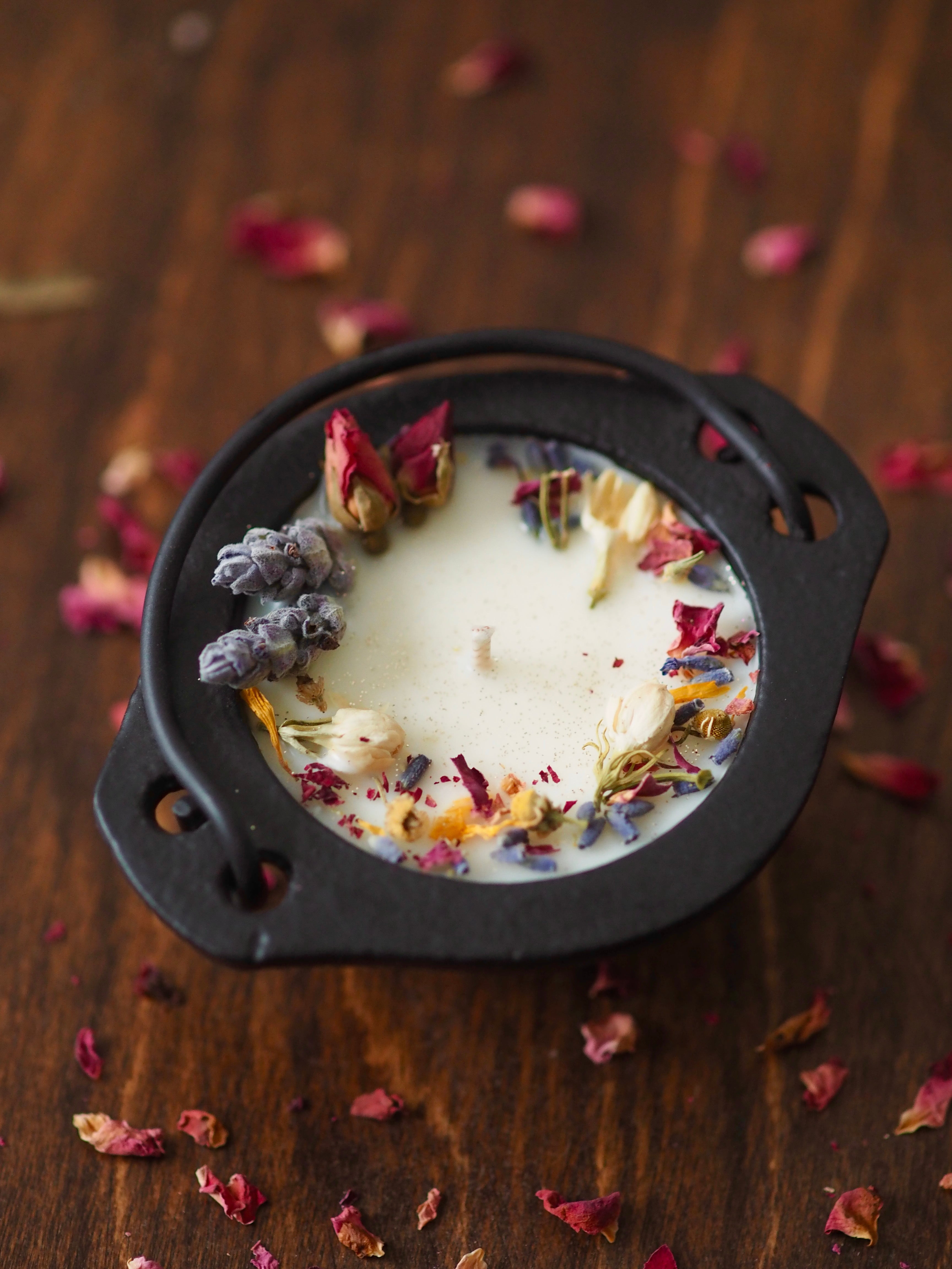 Rose Magic - Organic Rose Petals - Botanical Soy Candle