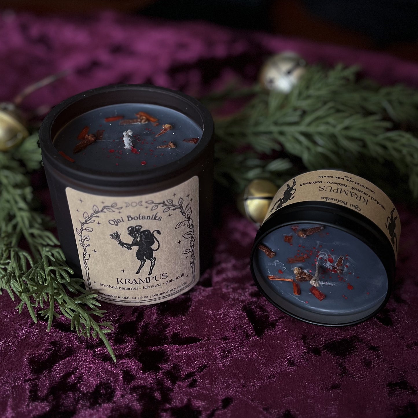 Krampus - Smoked Caramel, Tobacco & Patchouli - Handmade Soy Candle - Yule Limited Edition