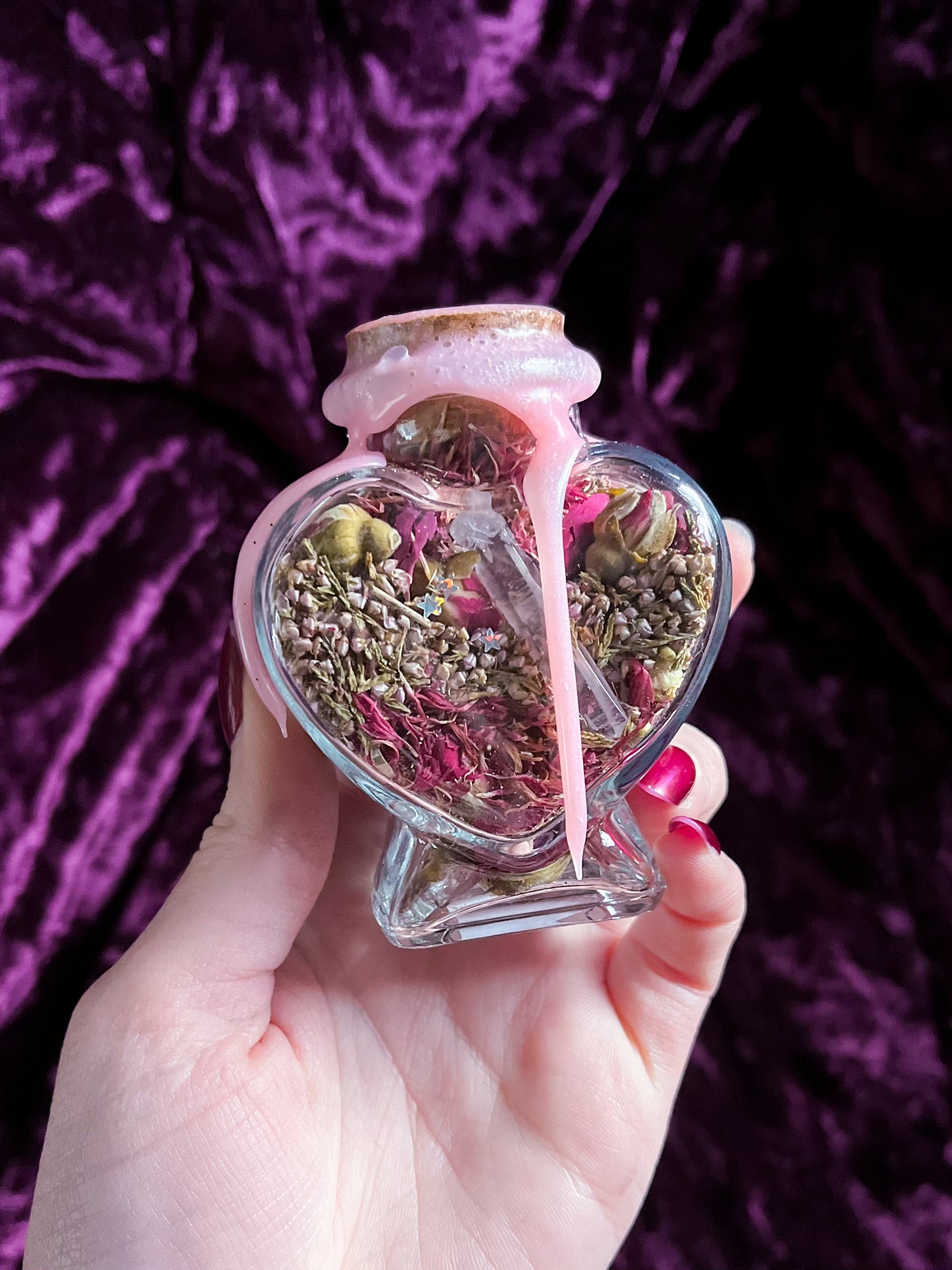 Love Spell Jars - Quartz, Rose, Jasmine, Clove