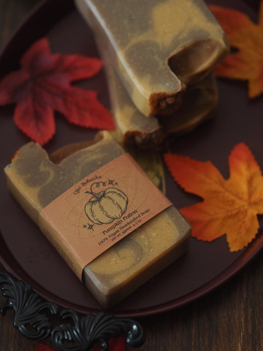 Pumpkin Potion - Fresh Pumpkin, Cinnamon & Clove - Artisan Vegan Soap - Fall Limited Edition