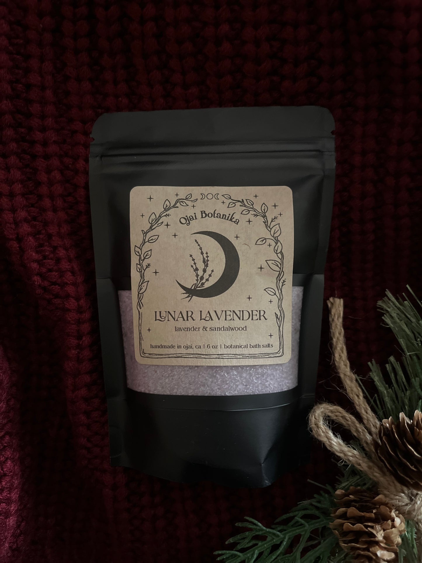 Lunar Lavender Botanical Bath Salts - Organic Lavender & Sandalwood