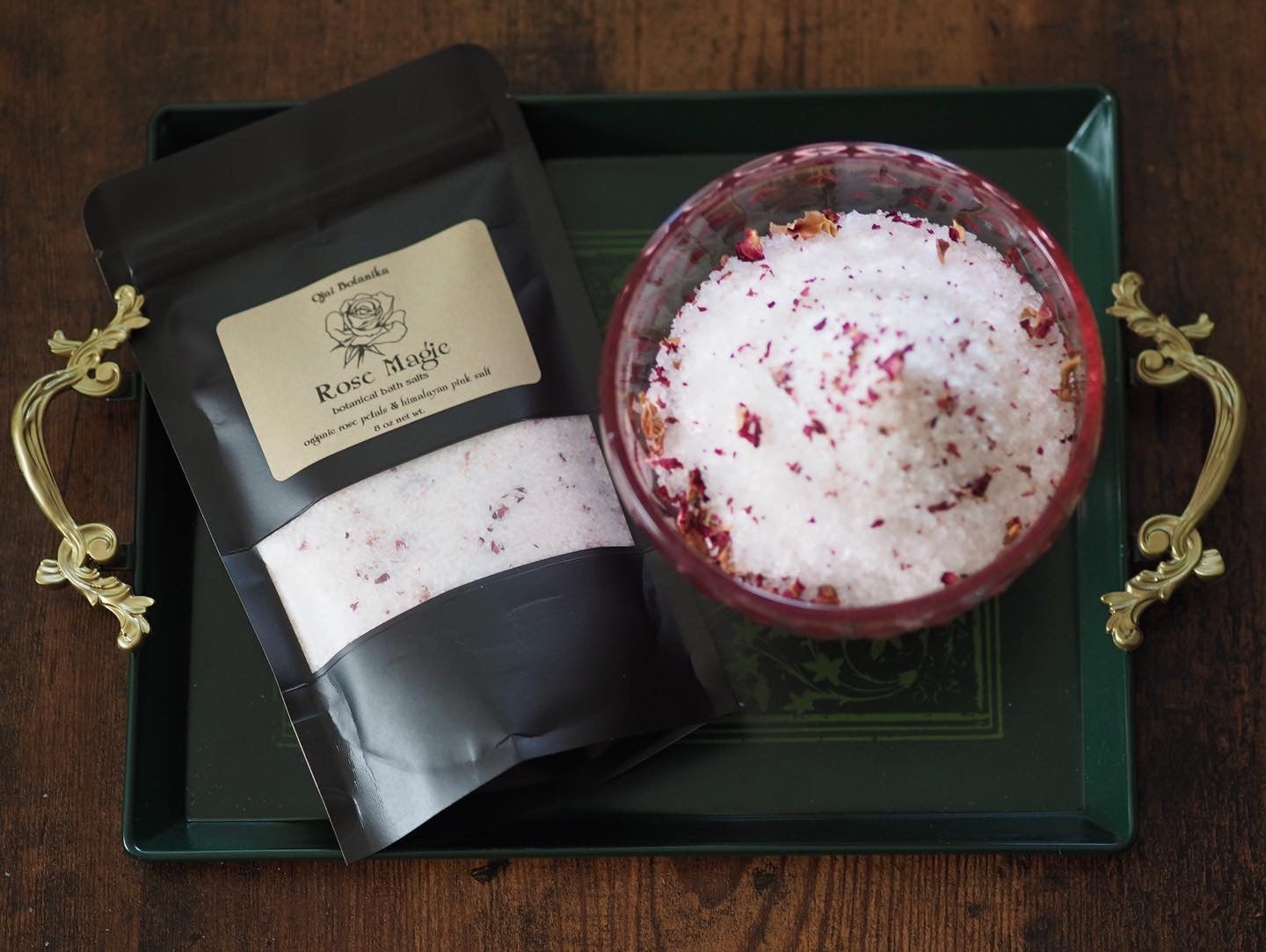 Rose Magic Botanical Bath Salts - Organic Rose Petals & Himalayan Pink Salt