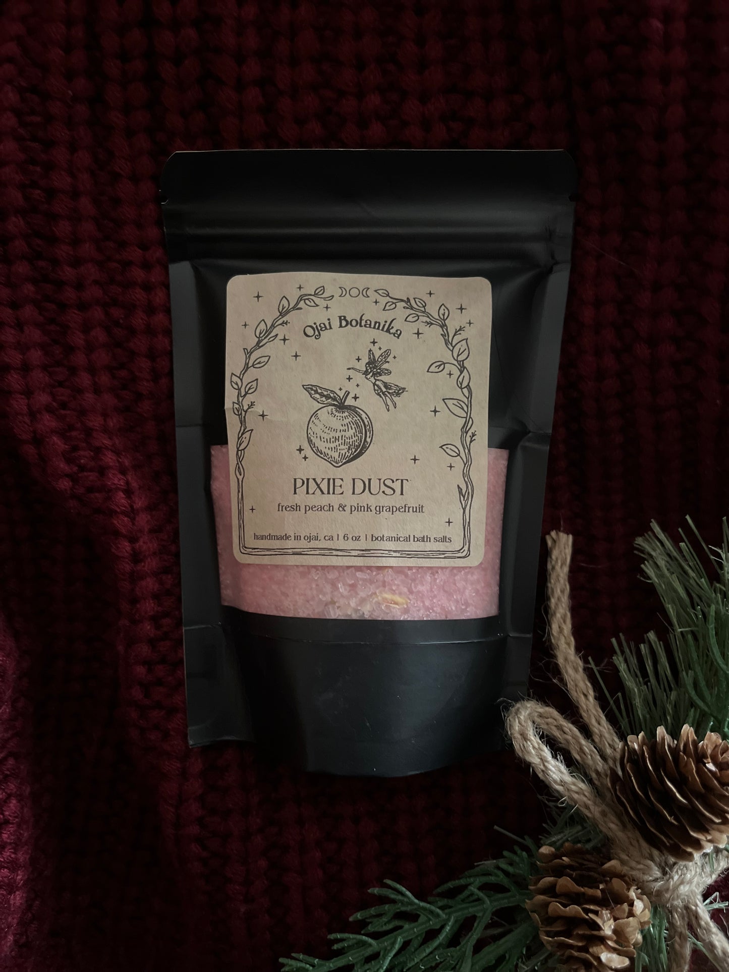 Pixie Dust Botanical Bath Salts - Peach & Pink Grapefruit