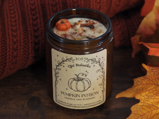 Pumpkin Potion - Pumpkin, Cinnamon, Clove, Ginger & Vanilla - Handmade Soy Candle - Fall Limited Edition