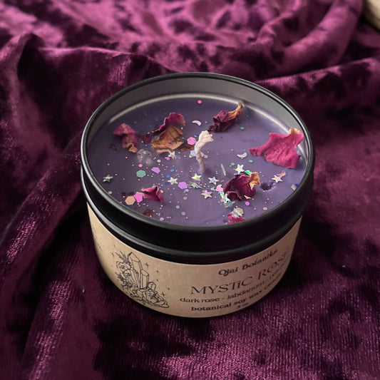 Mystic Rose - Dark Rose, Patchouli, Oud - Handmade Soy Candle - Limited Edition