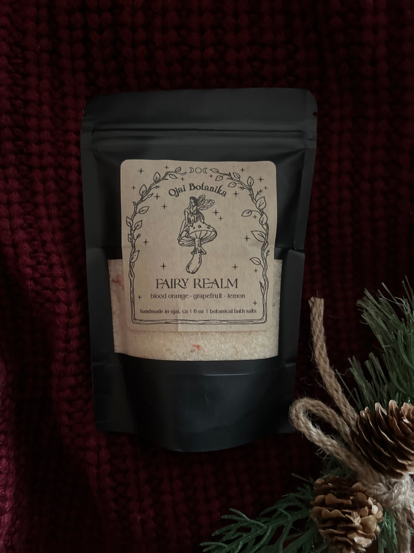 Fairy Realm Botanical Bath Salts - Organic Chamomile & Blood Orange