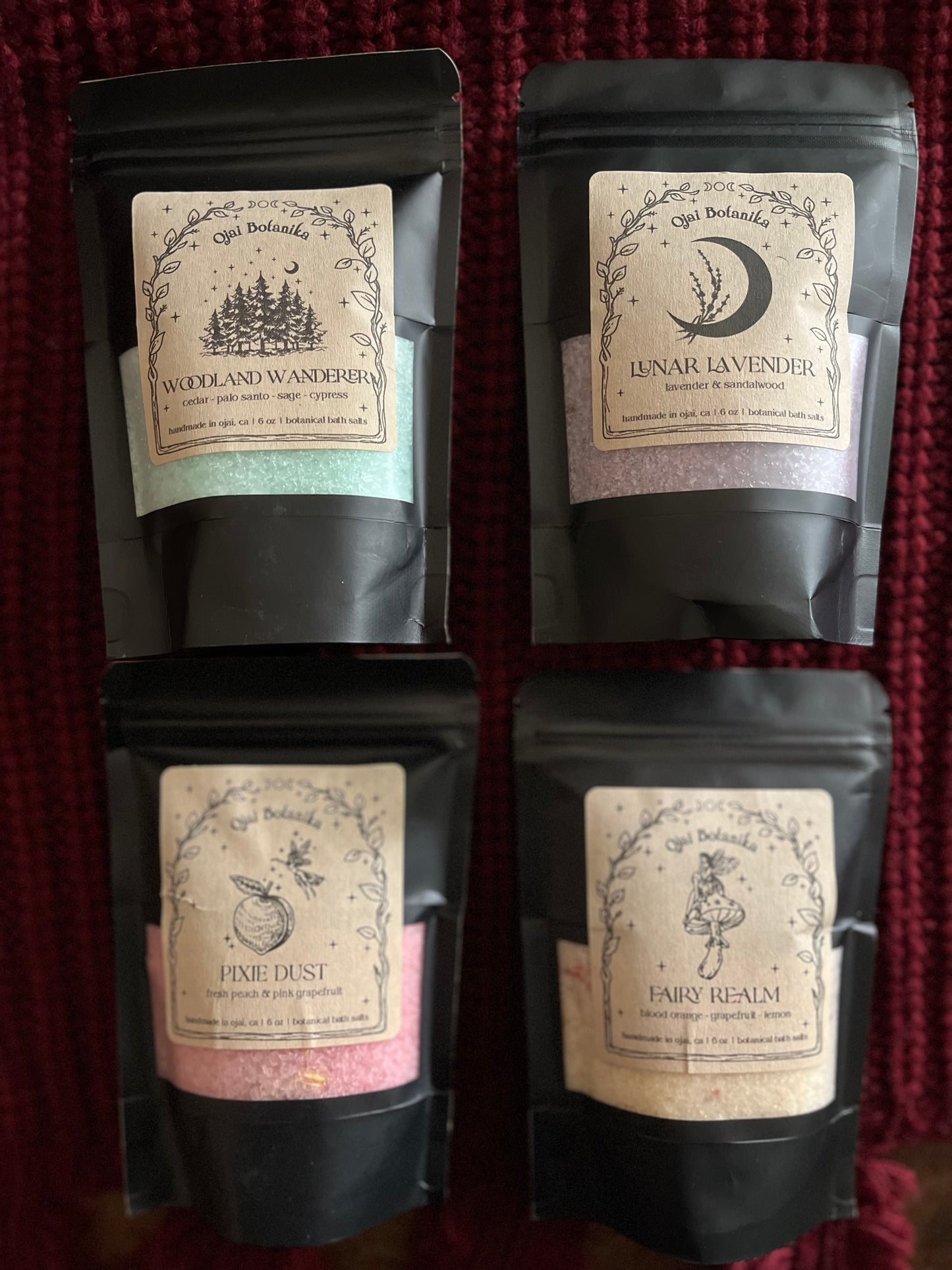 Fairy Realm Botanical Bath Salts - Organic Chamomile & Blood Orange