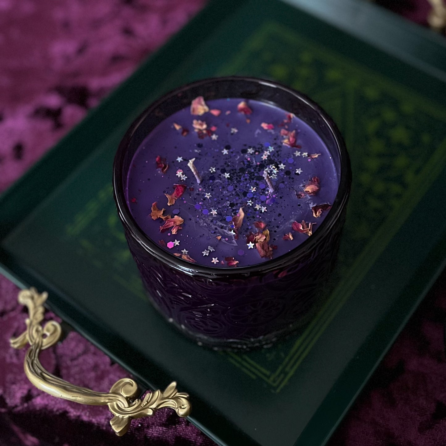 Mystic Rose - Dark Rose, Labdanum and Patchouli - Large Double Wick Handmade Soy Candle