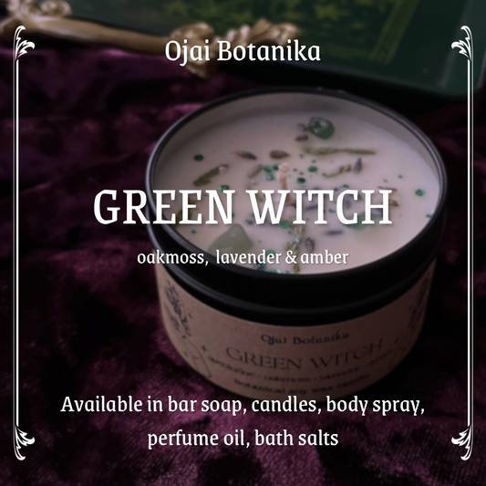 Green Witch - Oakmoss, Amber, Lavender & Aventurine - Preorder Choose Your Product