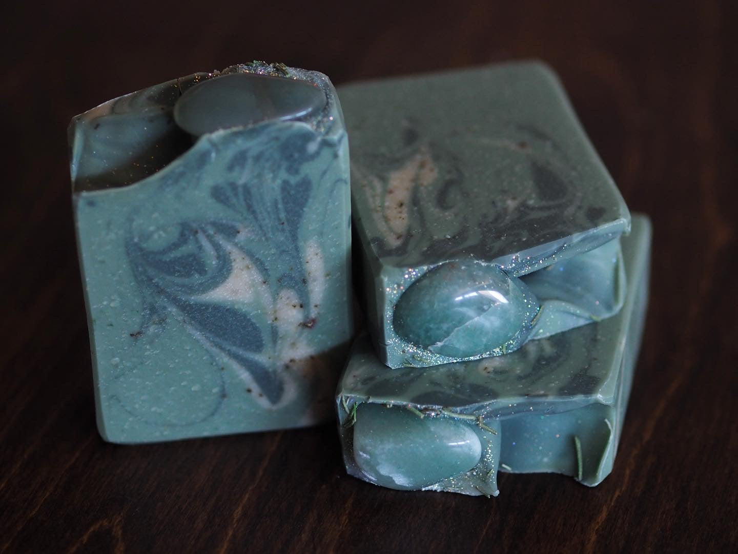 Green Witch - Green Aventurine Crystal Artisan Natural Soap