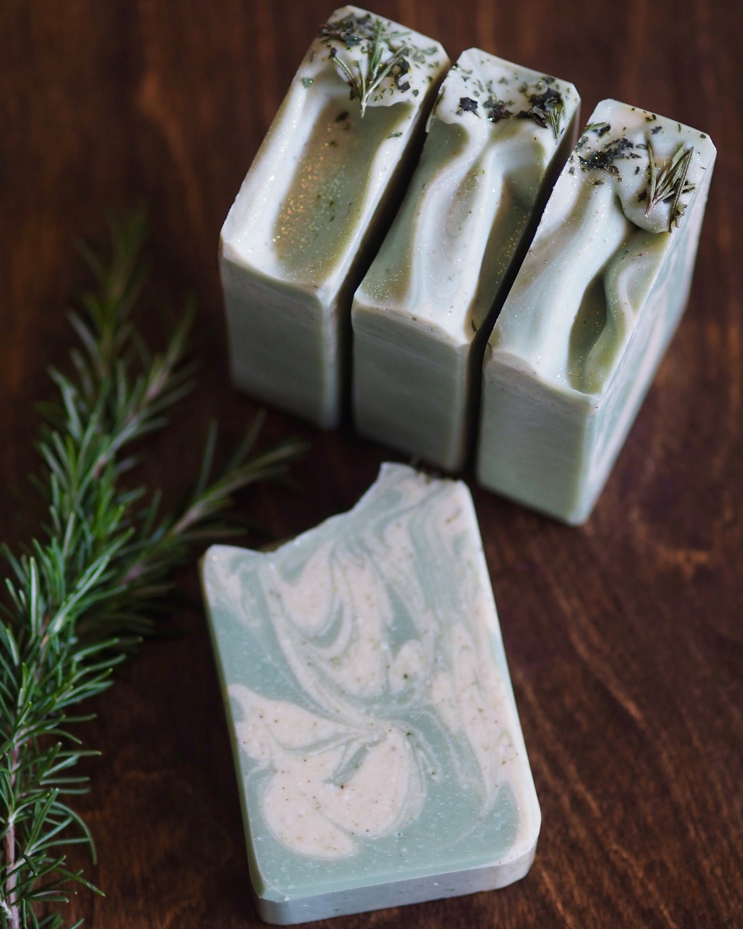 Garden Mint & Rosemary - Homegrown Organic Peppermint and Rosemary - Handmade Vegan Soap