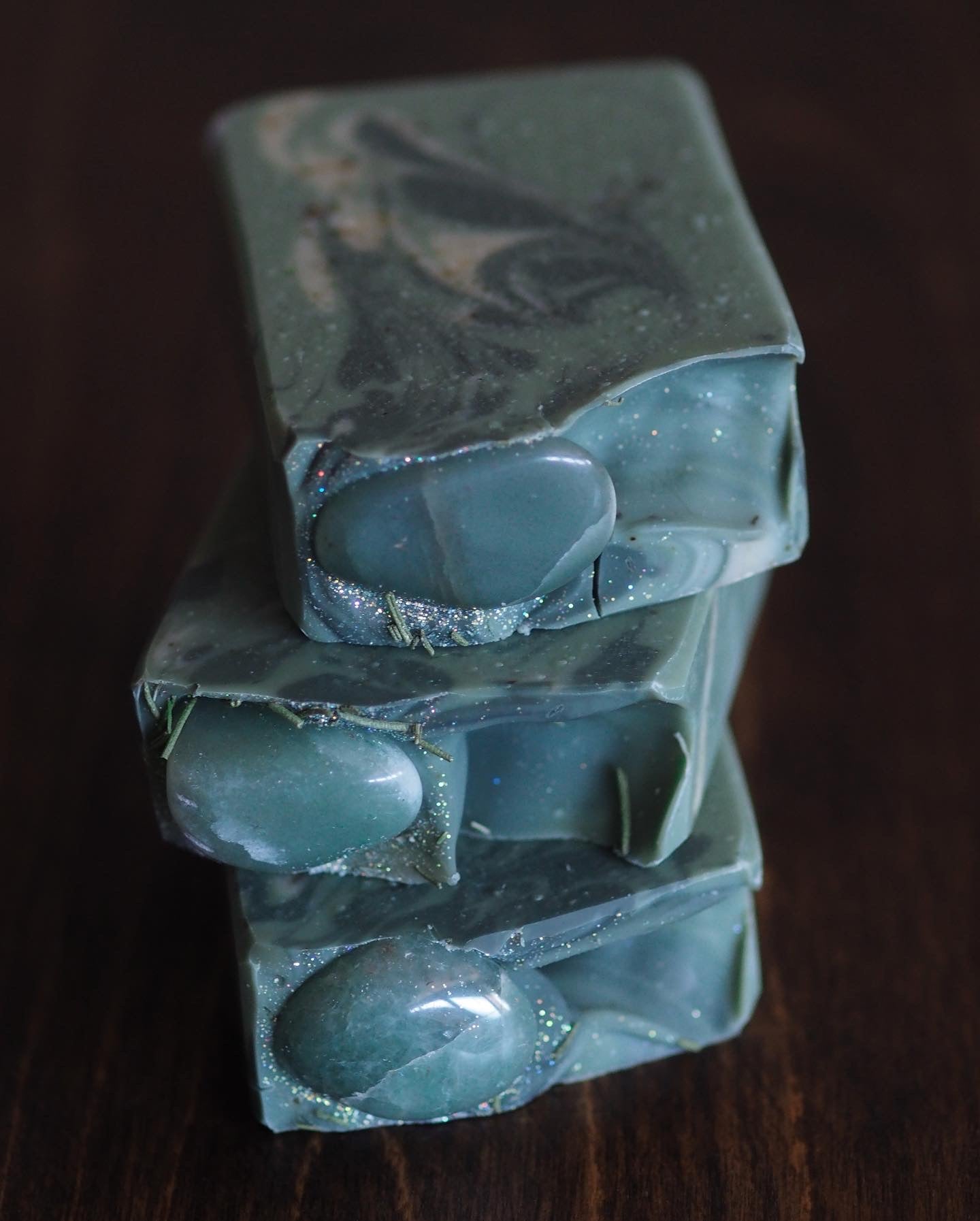 Green Witch - Green Aventurine Crystal Artisan Natural Soap